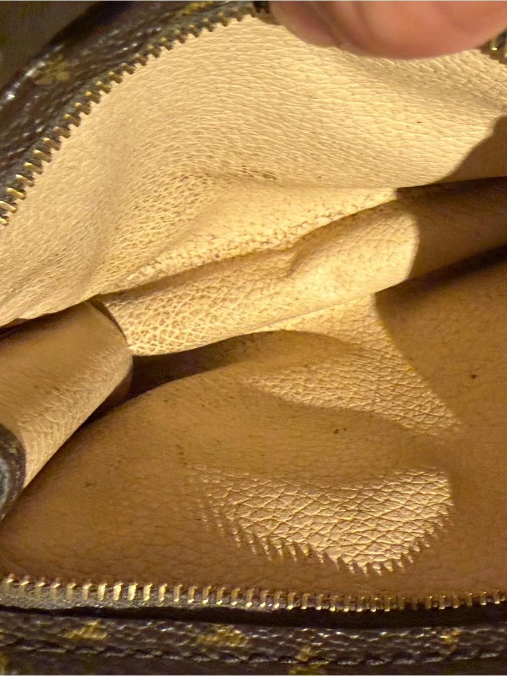 Louis Vuitton vintage Monogram Canvas Pouch - Brown & Gold Accents